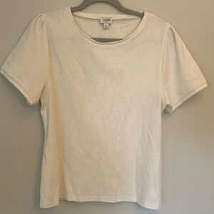 J. Crew Women's Short Sleeve Cream Tee